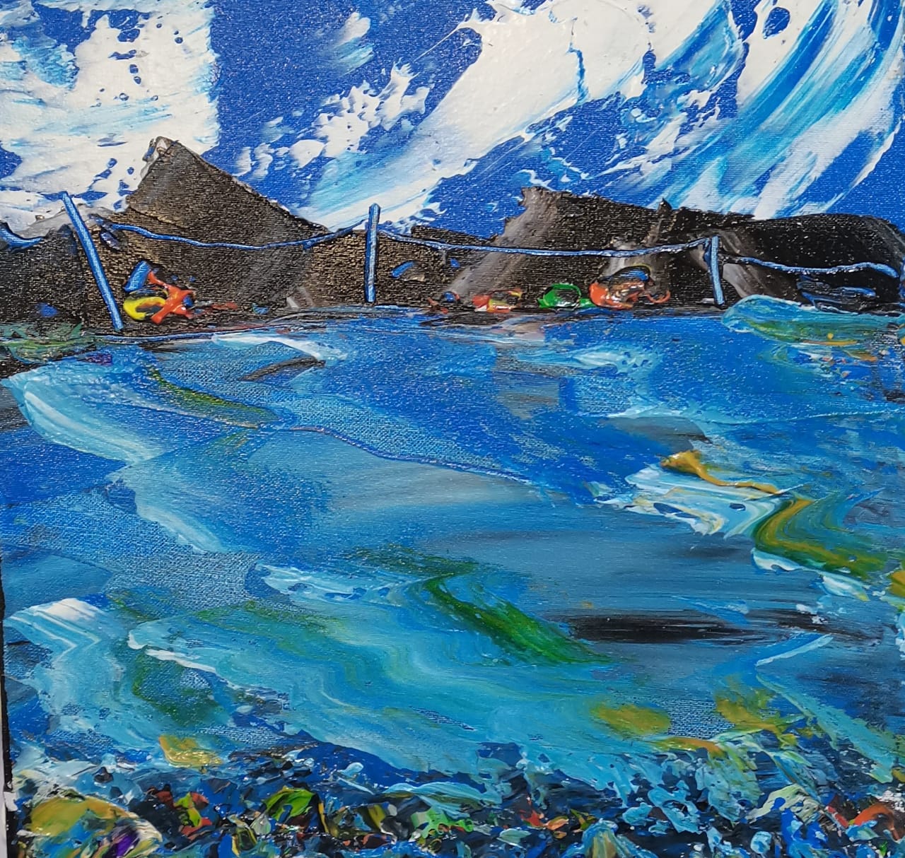 《碧海呈祥》"Auspicious Blue Sea"